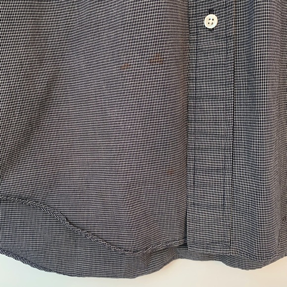 RALPH LAUREN Men's LS BLAIRE Cotton Button Up sz. M Shirt Gingham Check Blue - Picture 11 of 14